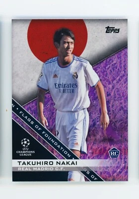 2021-22 Takuhiro Nakai Topps Jade Edition Lavender Foil Real Madrid Rookie 10/15 - Image 1 of 3