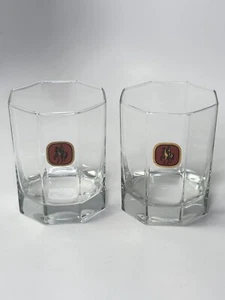 Pair 2 Jack Daniels Discontinued Red Horse Gentleman Jack Clear Sipper Glass - Picture 1 of 7