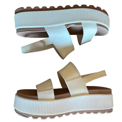 Reef Women's Water Vista Higher Platform Sandals in Off-White, Size 8 - Image 1 of 4