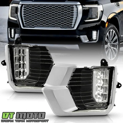 For 2021-2024 GMC Yukon XL Denali|SLE|SLT LED Fog Lights Driving Lamps w/ Switch - Image 1 of 4