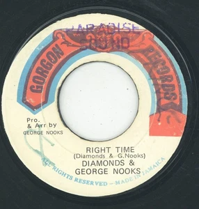 "RIGHT TIME." diamonds & george nooks. GORGON RECORDS 7in 1978. - Picture 1 of 2