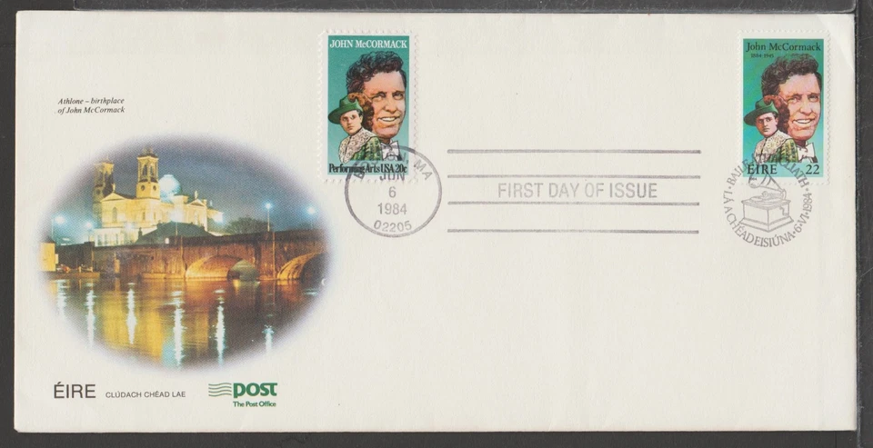 ✔️ USA RARE FDC COVER JOHM McCORMACK - Image 1 of 1