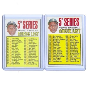 Vtg 1967 Roberto Clemente Topps #361 5th Series MLB Baseball Checklist Card LOT - Picture 1 of 2