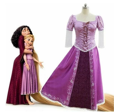 MARKENLOS Karneval Erwachsene Prinzessin Rapunzel Kostüm Tangled Fairytale Princess Party
