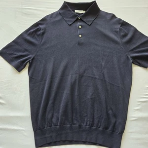 Suitsupply Poloshirt Herren XL dunkelblau kurzarm Baumwolle Seide Arbeit Freizeit - Bild 1 von 7