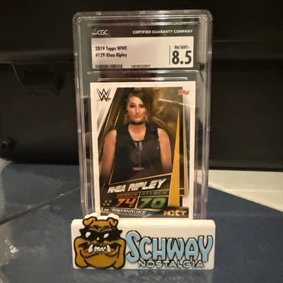 2019 Topps WWE Slam Attax RHEA RIPLEY RC TRUE ROOKIE CGC 8.5 - Image 1 of 2