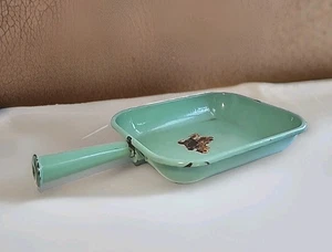 VTG 15.5" Enamelware GREEN FarmHouse Rectangle Pan SERVING Tray TRINKET DISH-ee - Picture 1 of 12
