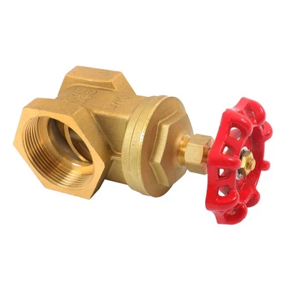 For Water Gas Fuel Flow Control 2-1/2" Brass Gate Valve DN65 NPT Female Thread - Image 1 of 4
