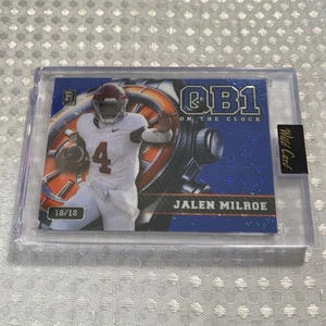 Jalen Milroe Red 18/18 2024 Wild Card QB1 On The Clock - Bild 1 von 3