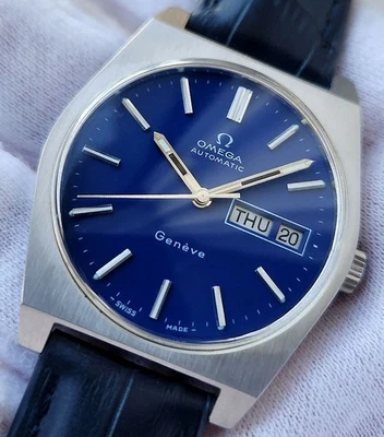 OMEGA GENEVE AUTOMATIK 1660120 CAL1022 DAYDATE BLAUES ZIFFERBLATT HERREN UHR - Bild 1 von 4
