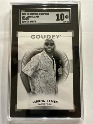 Lebron James 2022 UD Goodwin Champions Goudey Variación Blanco y Negro SGC 10 G50 Foto 1 de 2
