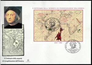 Vatican 1992 ☀ Anniversary of the Discovery of America ☀ FDC - Picture 1 of 1