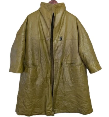 Abrigo Bonnie Cashin for Sills de cuero de grano superior de colección forro polar años 60’s LEER XXL Foto 1 de 4