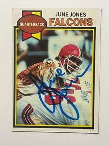 Tarjeta firmada de los Atlanta Falcons JUNE JONES - Imagen 1 de 1