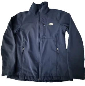 The North Face Jacket Womens Size Medium Navy Blue Fleece Lined Embroidered Logo - Picture 1 of 9