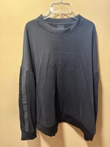 Armani Exchange Pullover Sweatshirt Embossed Logo Sweater Men's Size XXL - Picture 1 of 7