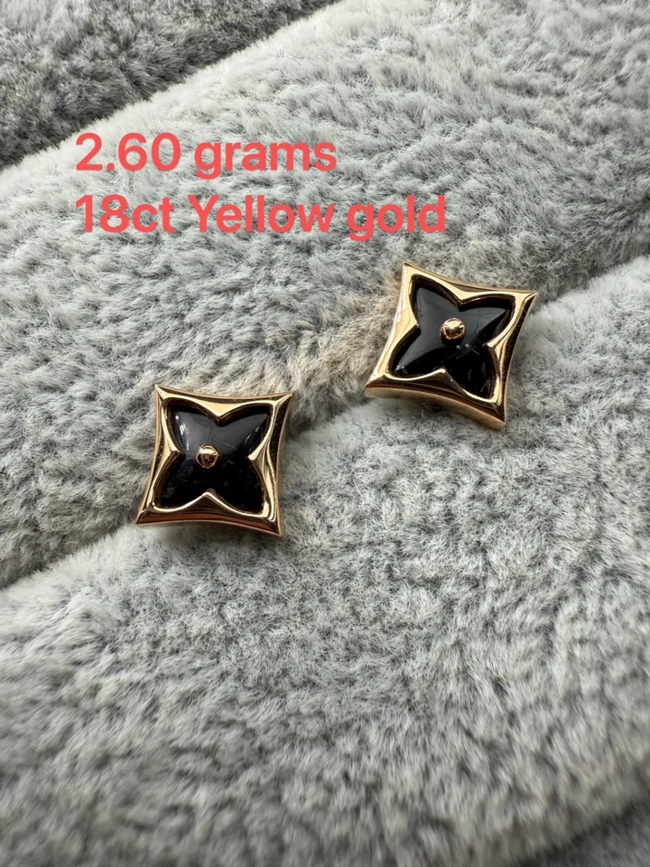 Genuine 18CT Solid Gold Earring Studs Foto 1 de 1