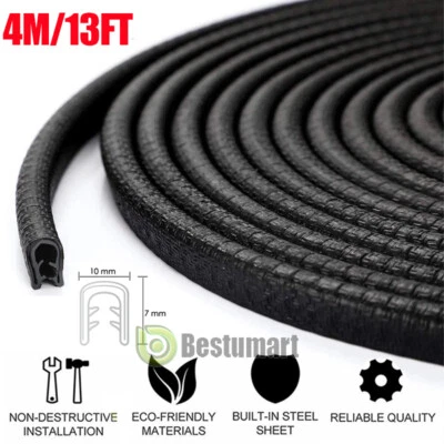 Protetor de borda de porta moldura de vedação automática de borracha para carro 4m/13 pés tira climática - Imagem 1 de 4