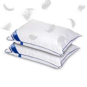 Pack of 2 Duck Feather & Down Pillows Soft Bed Pillow Extra Filled Hotel Quality - Picture 1 of 2
