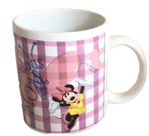 Disney Minnie Mouse Marvelous Mom Coffee Mug Butterfly Mother Purple Gingham - Picture 1 of 2