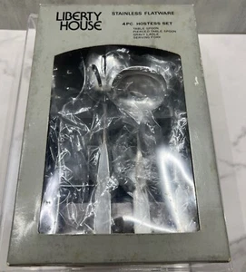 Liberty House Starlite Vintage Juego de 4 Piezas de Anfitriona Cuchara Tenedor Cucharón - Imagen 1 de 8