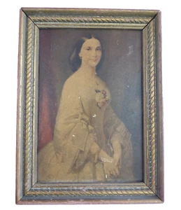Southern Belle by Erich Correns VTG Wood Framed Print Morris & Bendien 8.25x6in - Picture 1 of 11