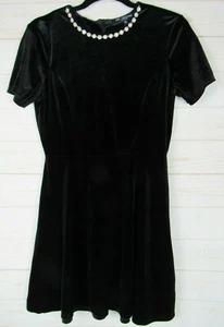 One Clothing Girls Black Short Sleeve Dress Size L  - Picture 1 of 4