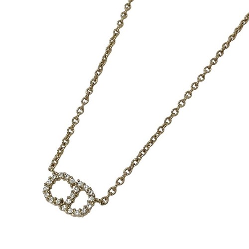 Dior Christian CLAIR D LUNE COLLANA CIONDOLO GIROCOLLO LOGO ORO Usato0