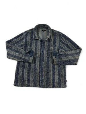 Stussy Striped Sherpa Jacket Size M - Image 1 of 4