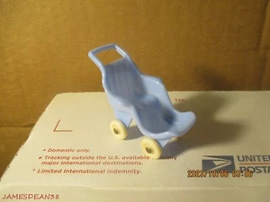 Acme: Blue Baby Stroller Carriage Dollhouse Miniature. USA Vintage PRAM - Picture 1 of 3
