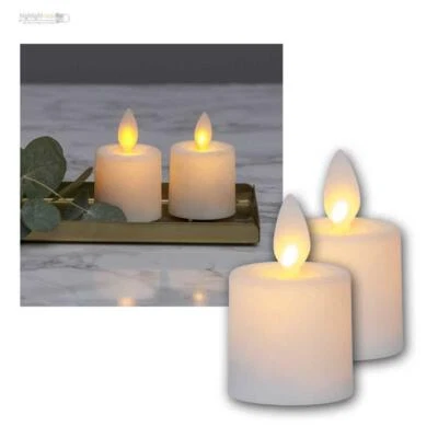 LED-Kerzen mit Timer TWINKLE 6x3,8cm bewegliche Flamme Mini-Kerze 2/4/6/10er Set - Bild 1 von 4