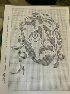 Cross Stitch Pattern Masked Head (Tragic) HanDid - Picture 1 of 1