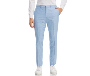 Pantalones de traje HUGO Hesten melange lisos extra ajustados - Imagen 1 de 7