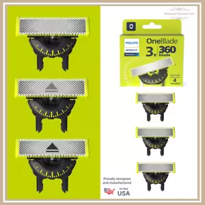 Philips OneBlade 360 Replacement Blades 3 Pack Flex Shaver Trimmer Refill - Picture 1 of 10