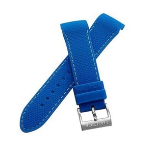 Nautica BFD 102 Unisex A11582G Blue Silicone Replacement Watch Band / Strap - Picture 1 of 2