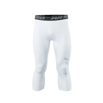 Men's Sports Camouflage Compression Bottoms 3/4 Running Leggings Stretchy - Image 1 of 4