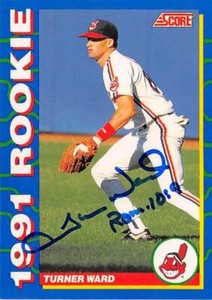 Turner Ward autographed Baseball Card (Cleveland Indians) 1991 Score Rookie #4