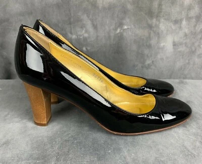 Zapatos de tacón alto de charol negro J Crew talla 8 Foto 1 de 4