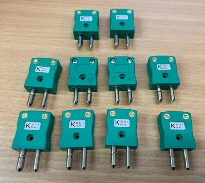 10x Thermocouple Connector Plug IS-K-M Type K IEC Standard IS-K-M IS-040-D - Image 1 of 3