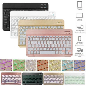 Backlit Bluetooth Keyboard For Onn 7" / Onn 8" / Onn 10.1" Inch Android Tablet - Picture 1 of 19