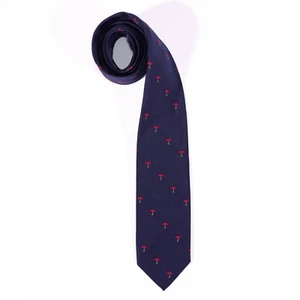The President Herren Krawatte dunkelblau rot Seide klassisch Hochzeit Party Vintage Krawatte - Bild 1 von 7