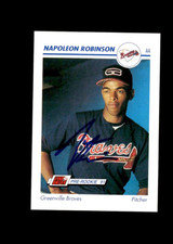 Napoleon Robinson 1991 Line Drive Greenville Braves authentic autographed card
