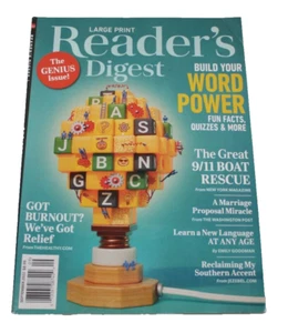 Readers Digest Magazine Large Print Edition September 2022 Word Power 9/11 Boat - Picture 1 of 1