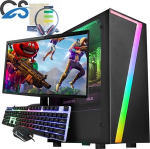Fast Gaming PC Computer Bundle Core i5 8GB 240GB SSD Windows 10 Nvidia GT1030