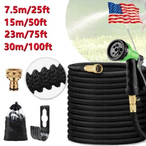 NEW Durable Expandable Flexible Garden Hose Car Wash Water Hose 25/50/75/100FT - Picture 1 of 14
