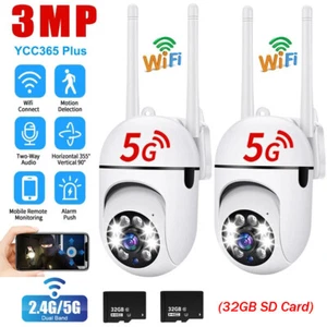 Camaras De Seguridad 5GHz Wifi Exterior Inalambrica Con Vision Nocturna 1080P - Picture 1 of 26