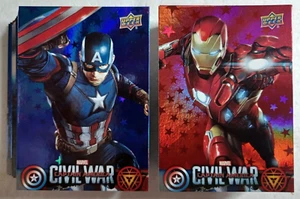Marvel CAPTAIN AMERICA : CIVIL WAR 2017 RETAIL Red & Blue Foil Card Sets 100 - Picture 1 of 9