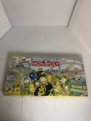 The Simpsons Monopoly Board Game USAopoly 2001 TV Show Cartoon Complete - Image 1 of 3