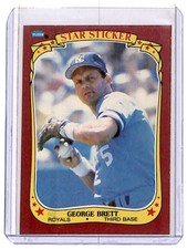 1986 Fleer Star Sticker George Brett Kansas City Royals #11