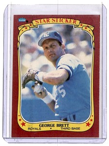 1986 Fleer Star Sticker George Brett Kansas City Royals #11